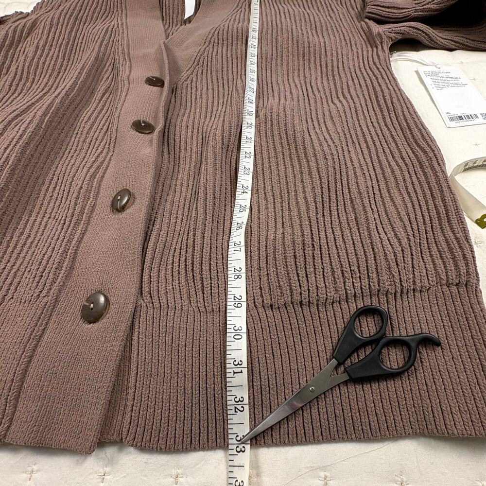 Lululemon Knit Button-Front Cardigan Sweater Women's XL Taupetastic NWT - Picture 10 of 12